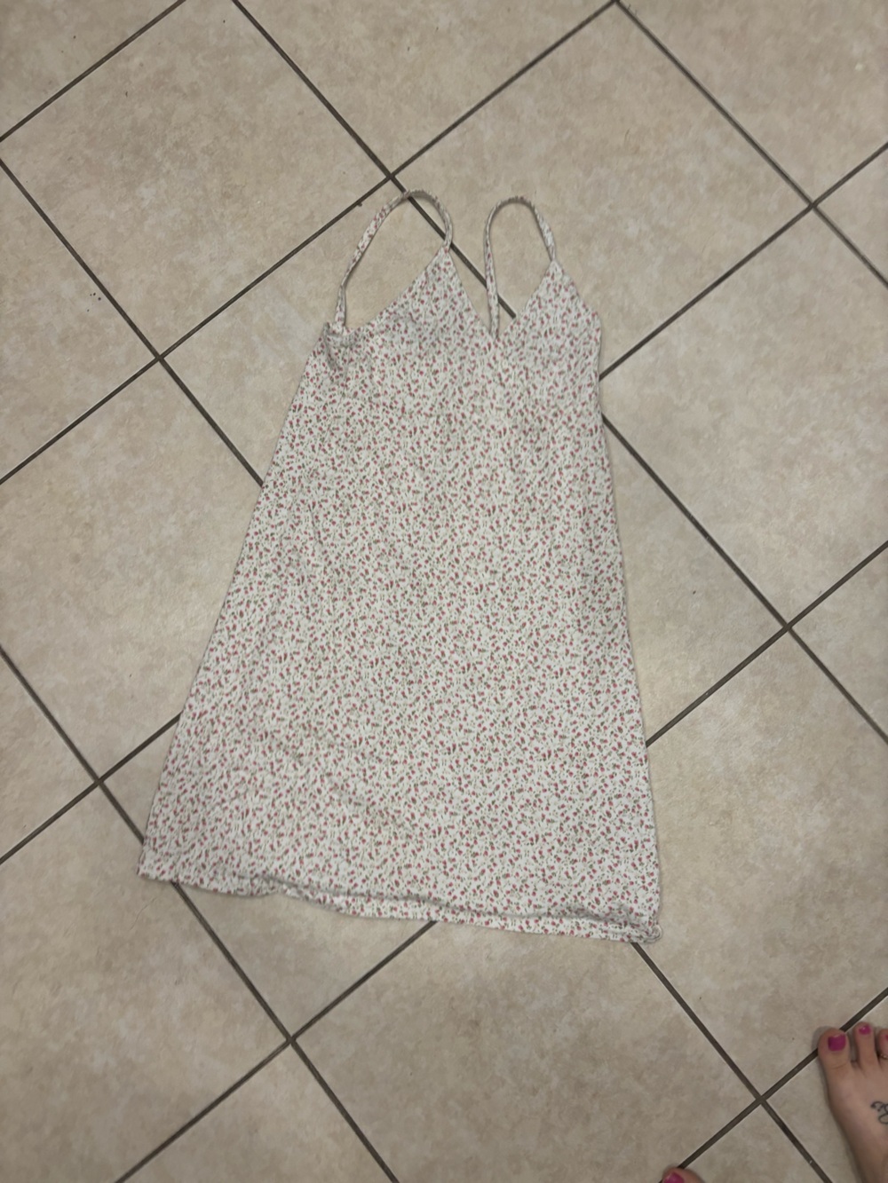 Brandy Melville Pink Floral Print Dress